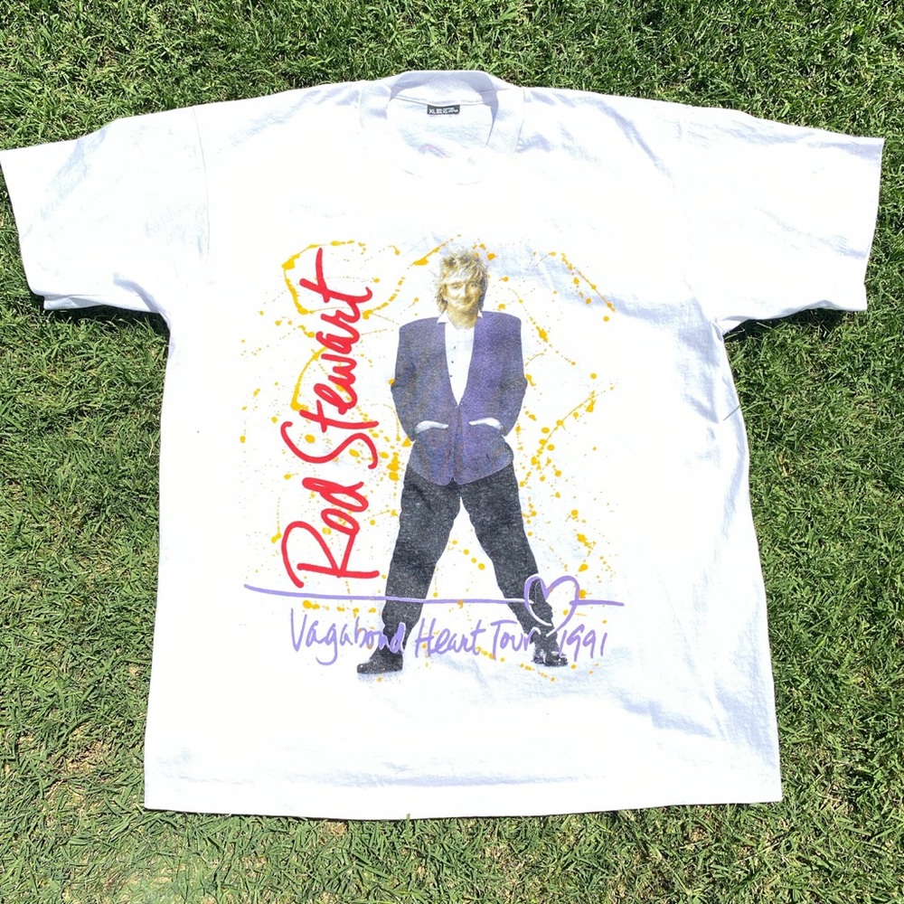 Vintage Single Stitch Rod Stewart 1991 tour tee